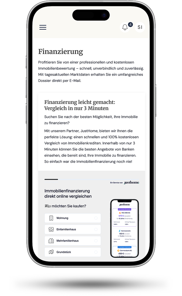 Finanzierung im Kundenportal